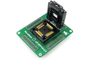 pzsmocn Clamshell Programming Connector/Converter/Adapter GP-QFP144-0.5 (With PCB), 144-Pin, 0.5mm Pitch, Yamaichi IC Test Burn-in Socket, Applied to TQFP144, LQFP144 Packages.