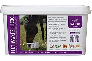 KM ELITE PRODUCTS LTD LEADING THE WAY KM Ultimate Oil Lick Combination of Vitamins & Minerals | Coconut Flavour | Over 190 Bioactive Nutrients | Ultimate Choice for Horse Health