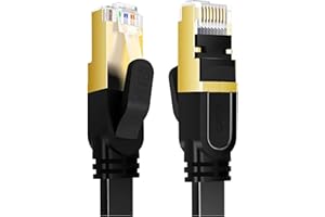 Reulin Ultra Flessibile Cavo Ethernet CAT 8 3.5M RJ45 Piatto CAT8 Cavi 3.5 M Compatibile con PC Laptop Smart TV Router Modem Switch Hub PS4/PS5/IPTV Box 3.5 Metri