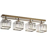Avonni AV-60230-4EY Vintage Veneer Modern Chandelier E27 Metal Crystal 80x15cm