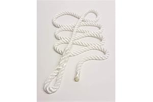 Rota Marine 3 strand 10mm 1.5Mt White Fender Rope Tie Fender Line Spliced Polyester - Pack: 2