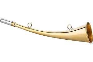 K&S WILDKAMERAS Signalhorn Jagdhorn Rufhorn Nebelhorn 12cm 16cm 22cm 25cm 31cm Jagd Boot aus Messing, poliert, Golden (31 cm)
