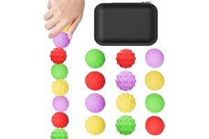 WALLNITURE 12 PCS Magnetic Silicone Stress Relief Balls Toys for Teens, Office Desk and Travel Anxiety Relief, Squeeze Ball for Focus and Relaxation