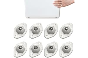 TRVL FIELDER Rotelle autoadesive girevoli a 360° per piccoli elettrodomestici, ruote universali in acciaio con rullo adesivo per piani di lavoro della cucina, contenitore per la spazzatura fai da te (bianco, 8