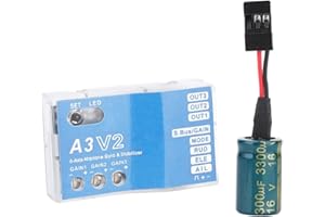 Jadeshay Controlador de Vuelo RC, F50A Estabilizador de Vuelo de Avión RC de 3 Ejes A3 V2 para Equilibrio de Giroscopio para Avión de ala Fija RC,con Cable de Extension Servo