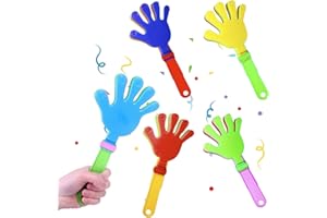 EAPMGQR 4 Pezzi Mano Clappers Plastica, Battendo Le Mani, Creatori di Rumor Clapper a Mano Plastica, Mani di Applauso di Plastica, Hand Clappers Noisemaker Accessori Colorata Rumorose Batacchio Mano