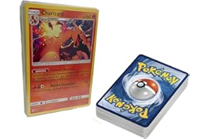 AMG Sales 50 Carte Pokemon Italiano Originali Assortite senza doppioni + 3 Carte Brillanti (Holo e Reverse) in Sleeve