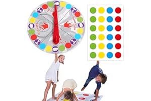 CFEWV Twisting Spiele, Twister Spiel für Kinder & Erwachsen, Partyspiele für Kinder ab 6 Jahren, Partyspiele, Teamspiel, Lustige Spiele mit Spielmattefür die Familie Interaktion