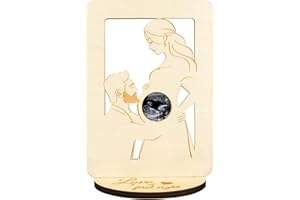 SUNYOK Schwangere Bilderrahmen Holz Ultraschallbild Fotorahmen Neue Eltern Geschenk Baby Ultraschall Sonogramm Bilderrahmen Geschenk für Werdende Mutter Vater Babyparty