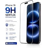 OVGO iPhone 16 ile Uyumlu Kırılmaz Cam, 9H Sertlik, Tempered Glass, Şeffaf, Parlak Y&uuml;zey