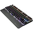 SKEIDO K28 87 Keys No Rush Dustproof Keyboard Full Key Mechanical Green Shaft Luminous Switch Gaming Keyboards