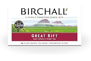 Birchall Great Rift Breakfast Blend Tea Bags, English Breakfast Tea Bursting with Full Flavour, 40 Plant-Based Everyday Tea Bags