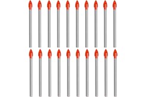 TIMESETL Set di punte 6 mm, titanio, per piastrelle, vetro, alluminio, ceramica, mattoni, porcellana, specchi, plastica e legno