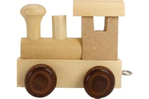 GICO Lettere in Legno, Lettera Train Train, Locomotiva, Waggon, A-Z, Altezza. 5,5 cm