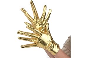 Achsoo Women Short Bridal Wedding Gloves Cosplay Opera Party Gloves Wrist Length