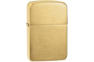 Zippo - Briquet tempête, 1941B Replica, Laiton Brossé, Modèle De Base, Rechargeable Et Réutilisable, Résistant Au Vent, en Coffret Cadeau, Fabrication aux États-Unis