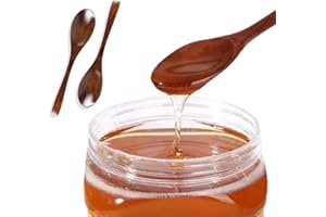 QOWUXHZ 2 Piezas Cuchara De Madera Pequeña De 14.5Cm Para Té, Miel, Café, Condimento - Marrón