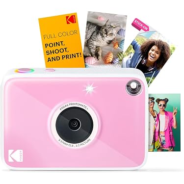 Appareil Photo Instantané Avec Impression - Écran Couleur 3 Pouces, 32 MP, Vidéo 1080p, 3 Rouleaux Papier Inclus