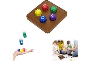LEERMEIZI Juego Tradicional Coreano Gonggi, Juego de Guijarros de Piedra Gonggi Jack, para Entrenamiento de Coordinación Niños y Adultos (5Pcs+1Base)