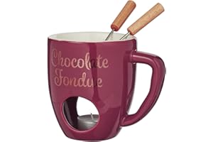 BUTLERS Schokofondue Tasse 200ml Teelichthalter, Schokoladenfondue 2 Personen Fondue-Set Porzellan -CHOCOLATE FONDUE Tasse zum Schokolade Schmelzen Weihnachten Mini Schokobrunnen Tasse für Teelicht