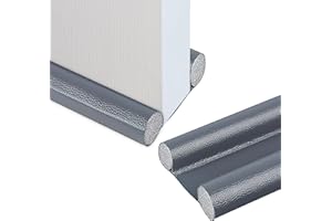 UTXN Under Door Gap Filler 37in/96cm Door Bottom Seal Draft Excluder for Doors Seal Strip Doors Adjustable Soundproof Draught Excluder for Bottom of Door (Grey)