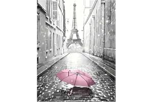 DCIDBEI Diamant Peinture Tour Eiffel Paris 40x50cm Diamant Painting Adulte Paris Peinture par Numéros Tour Eiffel Painting Diamant Tour Eiffel Eiffel Tower Paintings Craft Set Mosaïque Toile Parapluie