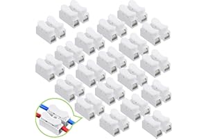 DR. WATCH 20 Pcs CH2 Quick Connector, Enhance Your LED Strip Light Setup- No Welding Quick Connector, Cable Clamp Terminal Block, Screw Terminal Barrier Block for LED Strip Light (20 Pcs)