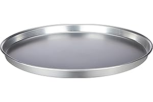 Pentole Agnelli Linea Pasticceria e Pizza Tortiera Conica in Alluminio con Orlo (H 3 cm), Argento, 50 cm