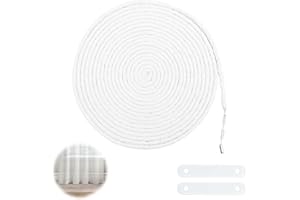 PRZRAO 10 m, 30 g/m, nastro di contrappeso per tende con 2 pesi, in metallo senza piombo, nastro bianco per tende da interni, pesanti, pesanti, per tende da esterni
