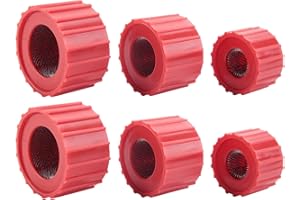 Juwacoo 6 Pcs Copper Pipe Cleaners, 1/2, 3/4, 1 Inch Plumbers Tools Pipe Cleaning Brush, Tube Cleaning Brush for Plumbing Tube Cleaning and Metal Maintenance