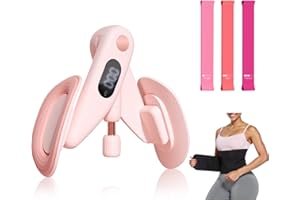 Mexlyca Thigh Master Thigh Exerciser for Women, LED Pelvic Floor Exercise Devices, Inner Thigh Exercise Equipment with Resistance Bands and Long Waist Bands, User Guide for Women Home Gym