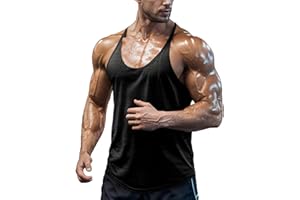 Agilelin Męski podkoszulek na siłownię, bez rękawów treningowych, koszulki kulturystyczne