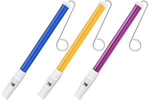 ASTER 3 Stück Slide Whistle Instrument Metallgleitflöte Schiebepfeife mit Edelstahl-Gleitstangen, Kunststoff lotusflöte für Kinder zum Üben von Musik, Professionelles Musikinstrument für Anfänger