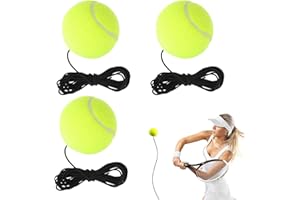 VTYTZZ 3 Unidades Balle De Tennis,BalleTennis,Tennis Trainer,Jokari Jeu,BallesTennis,Kit D'entraînement De Tennis,Équipement DeTennis Portable,Balle D'entraînement DeTennis,Pour Entraînement Solo Adulte