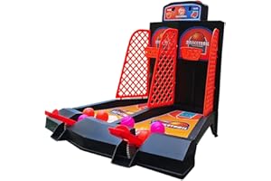 TOYANDONA Mini Basketball Game Desktop Basketball Game Set One or Two Player Finger Basketball Shooting Game Toy Portable Table Basketball Toys for Children Kids Age 3+
