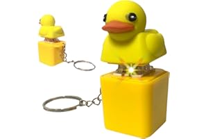 GAROMIA Tastatur-Schlüsselanhänger Duckeys Fidget Toy Quacking Schlüsselanhänger Duck Key Caps mit Licht Anti Stress Ente Für Anti Angst & Nervosität, Konzentrationshilfe