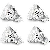 Allesgute GU4 MR11 LED Lampen 12V Warmweiss 5W ersetzt 45W Halogen Glühlampe, GU4 LED Leuchtmittel 400lm Spot Licht, 35mm Dur