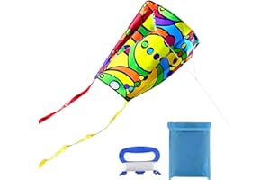 Ktxaby Colorful Pocket Kite,Easy FlyerKite with Two Long Tail,Not Need to Assemble,Easy to Fly Kites for Outdoor Activities