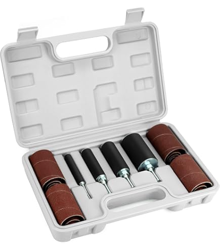 Set 6 Manicotti Abrasivi Silverline 114 Mm - Grana 80 Per Levigatrici A Bobina - Foto 8