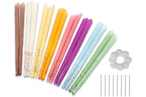 SRXWO Bougies pour les oreilles 16 pcs, Kit Bougie auriculaire pour enlever la cire à l’oreille avec cire d’abeille organique naturelle (coton-tige anti-gouttes), Kit de retrait des bougies au cérumen