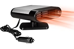 HOMOYOYO Ventilateur de Chauffage de Voiture 12 V 2 en 1 - Dégivreur de Voiture - Chauffage - Chauffage électrique pour Voiture - Portable