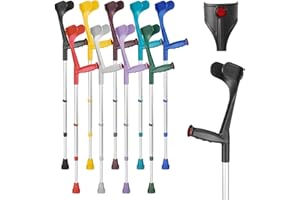 Ossenberg Béquille de coude classique ouverte ergonomique – Noir – Simple | Léger et réglable en hauteur économique confortable couleur avant bras Béquille pour adultes hommes et femmes Mobilité et