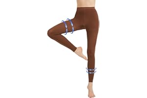 AMZAM® Medical Compression Pantyhose for Women & Men, 20-30 mmHg Graduated Compression Leggings, Opaque Footless Waist High Compression Stockings for Edema, Varicose Veins, Post Surgery, Brown XL