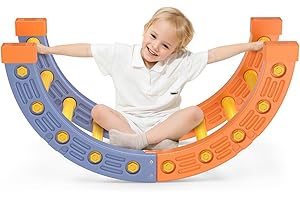 KROVTOY Climbing triangle for toddlers, Pikler triangle set, Montessori climbing frame set with Arch&Ramp&Ladder, indoor climbing set for toddlers (Climbing Frame Set-Half Round + Cloth Cover)