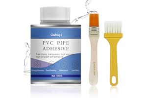 Gubuyi 100ml Colle Spéciale PVC, Colle Contact pour Raccord de Canalisations, Étanche, Résistante aux Fissures, Polyvalence pour Piscines, Bateaux, Tarpaulins, Étangs