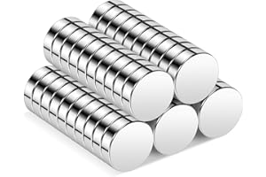 Wzone 10x3mm Magneti al Neodimio, 50Pcs Rotondo Potenti Magneti Piccole Forti Calamite per Frigorifero, Lavagna Bianca, Fai Da Te