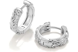 DOKIA Silver Hoop Earrings for Men, Huggie Hoop Earrings for Women, Birthday Anniversary Men's Earrings Jewellery Gift