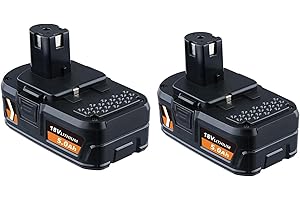 YOOKOTO 2 Stück P108 Li-ion Ersatzbatterie für Ryobi 18V Akku 5.0Ah P102 Ersatz für Ryobi Akku 18v Lithium P105 P103 P107