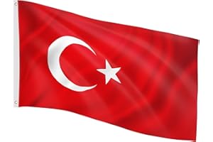 FLAGMASTER Flagge, 30 verschiedene Fahnen zur Wahl, Größe 120 cm x 80 cm, Türkei