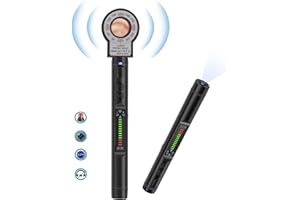 Nisanmoon Detector de Cámara Anti Espía, Detector de Cámara Oculta Inalámbrica Bug Finder para Detector GPS Localizador Rastreador con 12 Niveles de Sensibilidad para el Hogar Oficina Viajes Hotel
